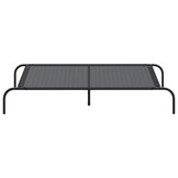 vidaXL Verhoogde Hondenmand Zwart 130x80x20 cm Textiel & Staal - 33% Korting