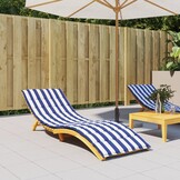 Ligbedkussen Blauw/Wit Gestreept - 200x70x4cm - Oxford Stof