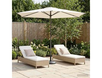 VidaXL Tuinparasol Rechthoekig Crèmekleurig 270x270 cm - 34% Korting