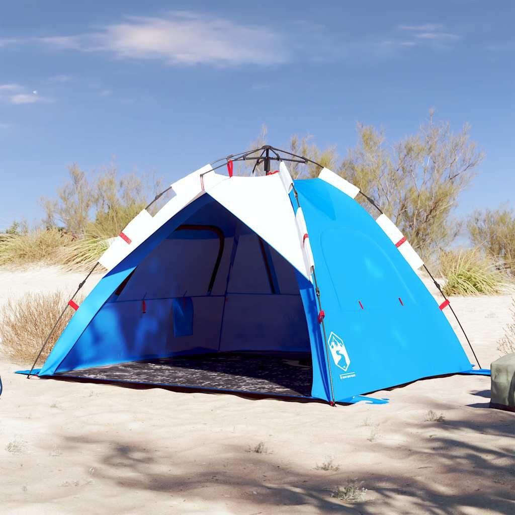 VidaXL Strandtent 3-persoons Azuurblauw - 33% Korting