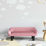 Kinderbank Fluweel Roze - 34% Korting!