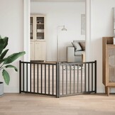 Inklapbaar Hondenhek 160cm Massief Vurenhout Zwart - 33% Korting