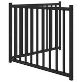 Inklapbaar Hondenhek 160cm Massief Vurenhout Zwart - 33% Korting