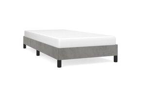 Lichtgrijs Fluweel Bedframe 100x200 cm met 51% Korting