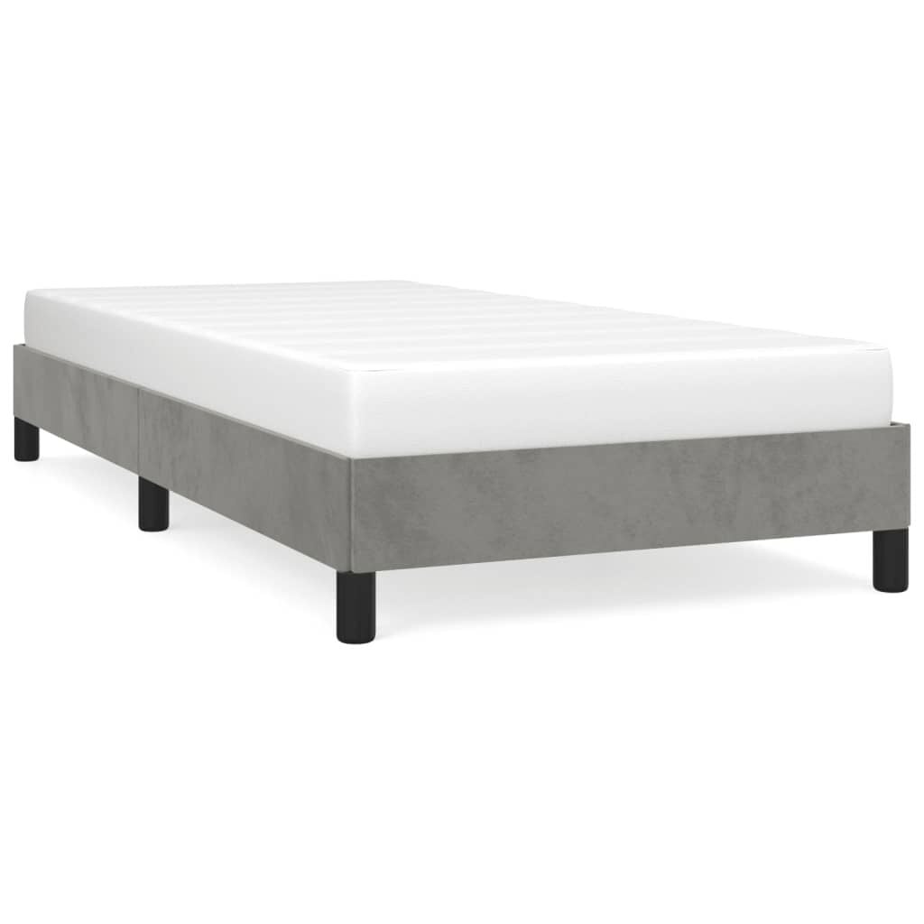 Lichtgrijs Fluweel Bedframe 100x200 cm - 34% Korting