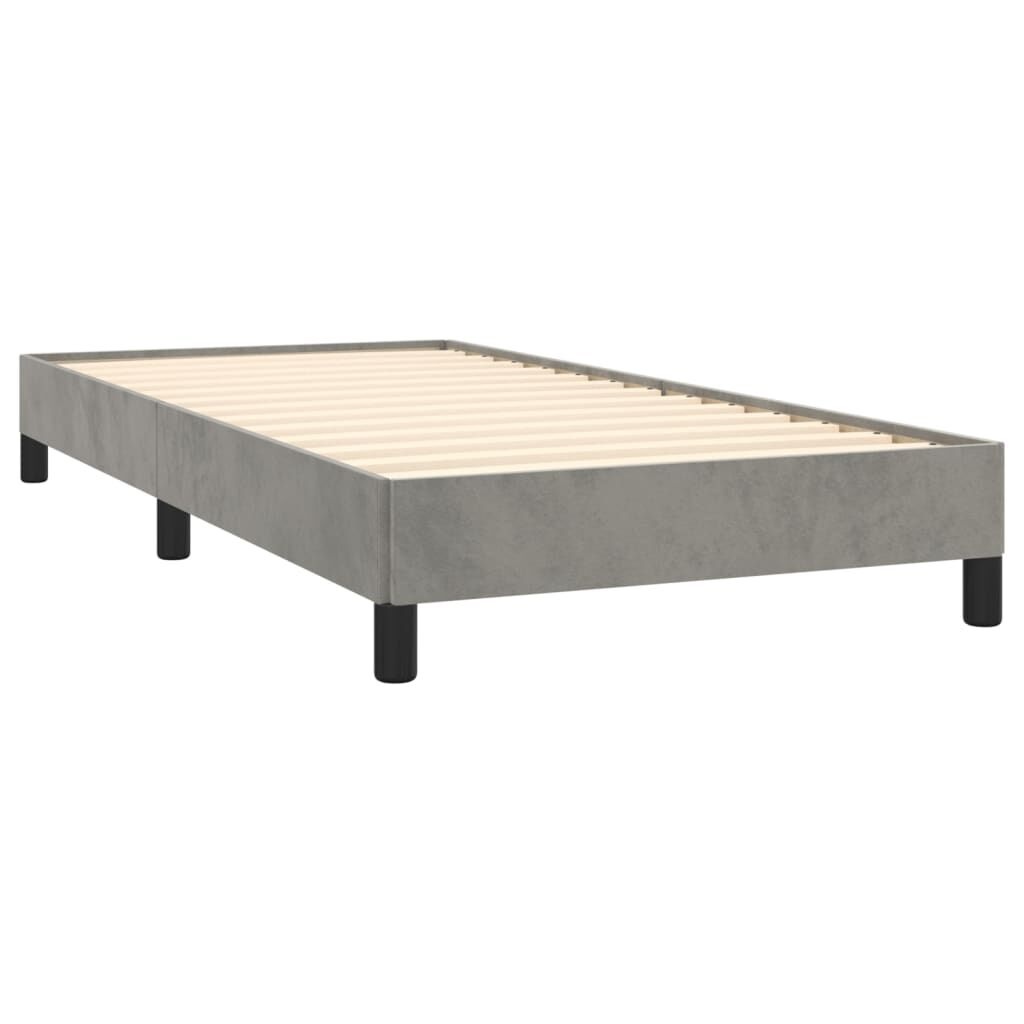 Lichtgrijs Fluweel Bedframe 100x200 cm - 34% Korting