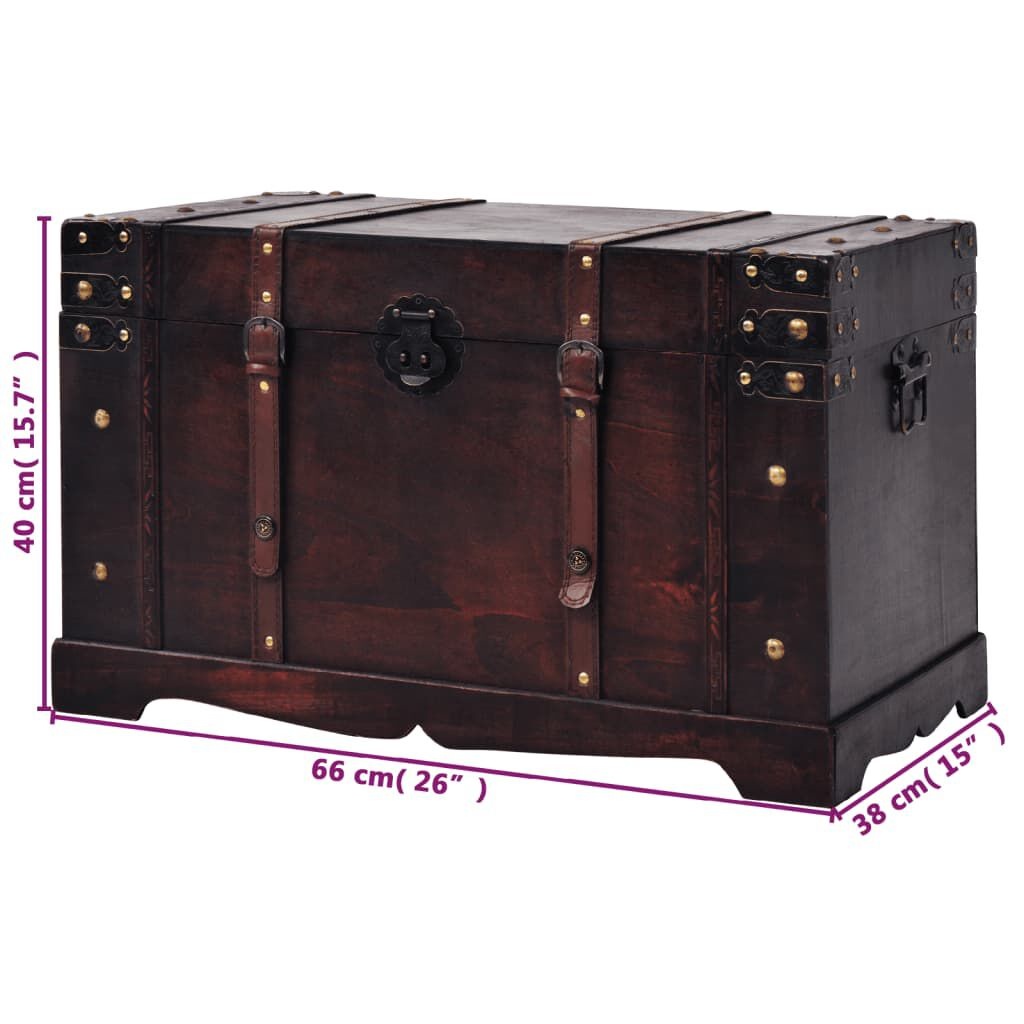 VidaXL Schatkist Hout Vintage Stijl 66x38x40 cm - 34% Korting