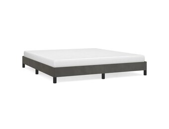 Donkergrijs Bedframe Fluweel 180x200 cm - 54% Korting
