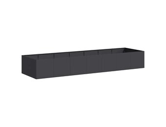 Plantenbak Staal Zwart 280x80x40 cm - 54% Korting