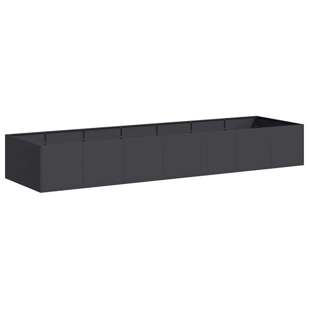 Plantenbak Staal Zwart 280x80x40 cm - 54% Korting