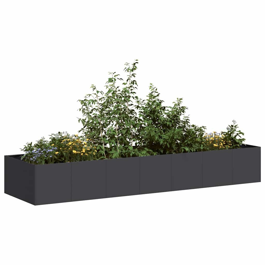 Plantenbak Staal Zwart 280x80x40 cm - 54% Korting