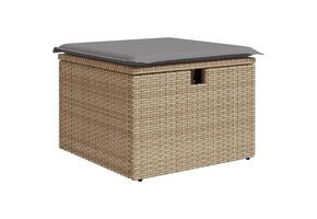 VidaXL Tuinkruk met Kussen Beige - 55x55x37 cm - 40% Korting