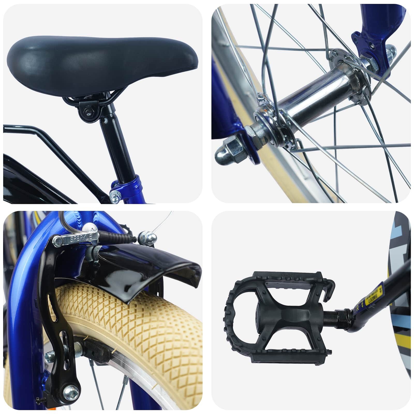 Kinderfiets 24 Inch Donkerblauw - 54% Korting