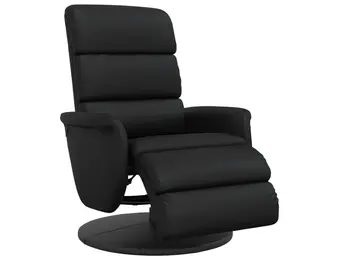 Verstelbare Fauteuil met Voetensteun - Zwart Kunstleer (54% Korting)