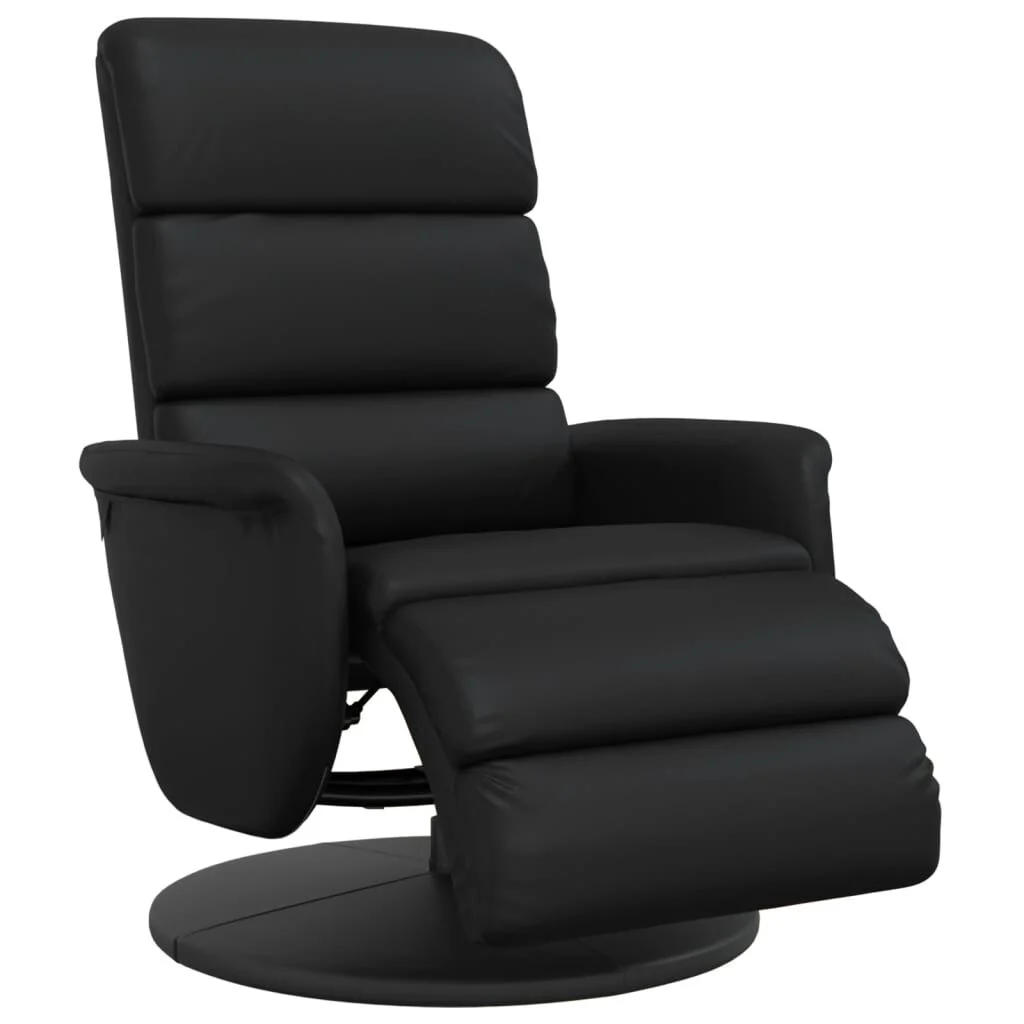 Verstelbare Fauteuil met Voetensteun - Zwart Kunstleer (54% Korting)