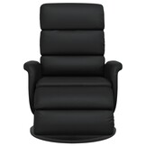 Verstelbare Fauteuil met Voetensteun - Zwart Kunstleer (54% Korting)