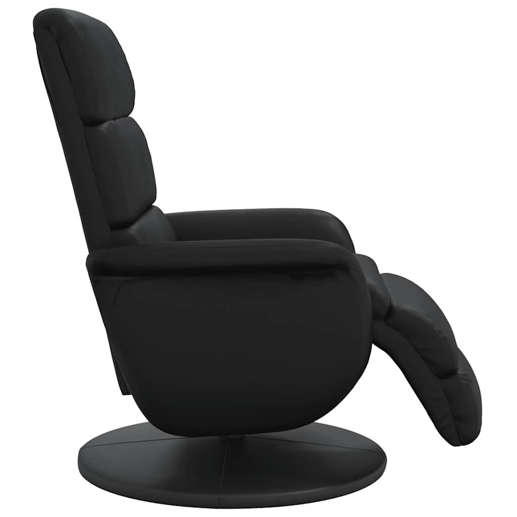 Verstelbare Fauteuil met Voetensteun - Zwart Kunstleer (54% Korting)
