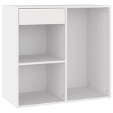 Cosmeticakast Bewerkt Hout Wit 80x40x75 cm - 57% Korting!