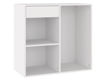 Cosmeticakast Bewerkt Hout Wit 80x40x75 cm - 57% Korting!
