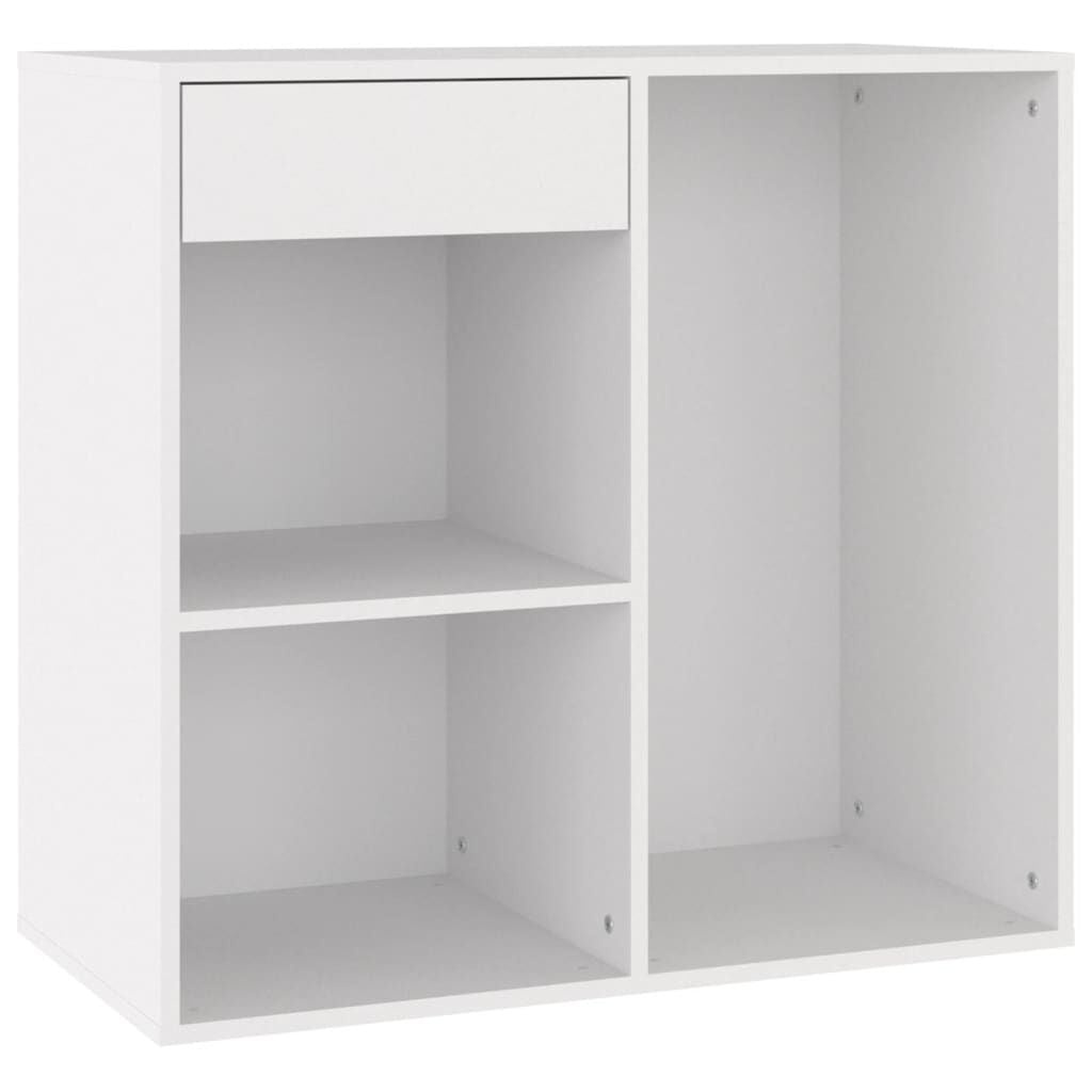 Cosmeticakast Bewerkt Hout Wit 80x40x75 cm - 57% Korting!