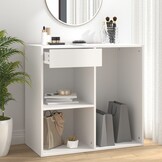 Cosmeticakast Bewerkt Hout Wit 80x40x75 cm - 57% Korting!