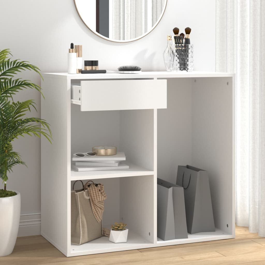 Cosmeticakast Bewerkt Hout Wit 80x40x75 cm - 57% Korting!