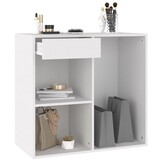 Cosmeticakast Bewerkt Hout Wit 80x40x75 cm - 57% Korting!