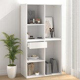 Cosmeticakast Bewerkt Hout Wit 80x40x75 cm - 57% Korting!