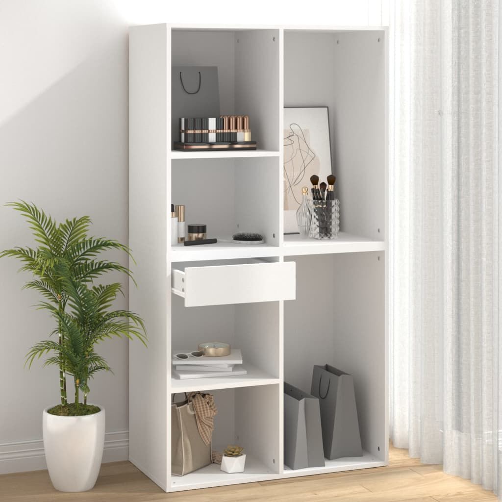 Cosmeticakast Bewerkt Hout Wit 80x40x75 cm - 57% Korting!
