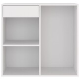 Cosmeticakast Bewerkt Hout Wit 80x40x75 cm - 57% Korting!