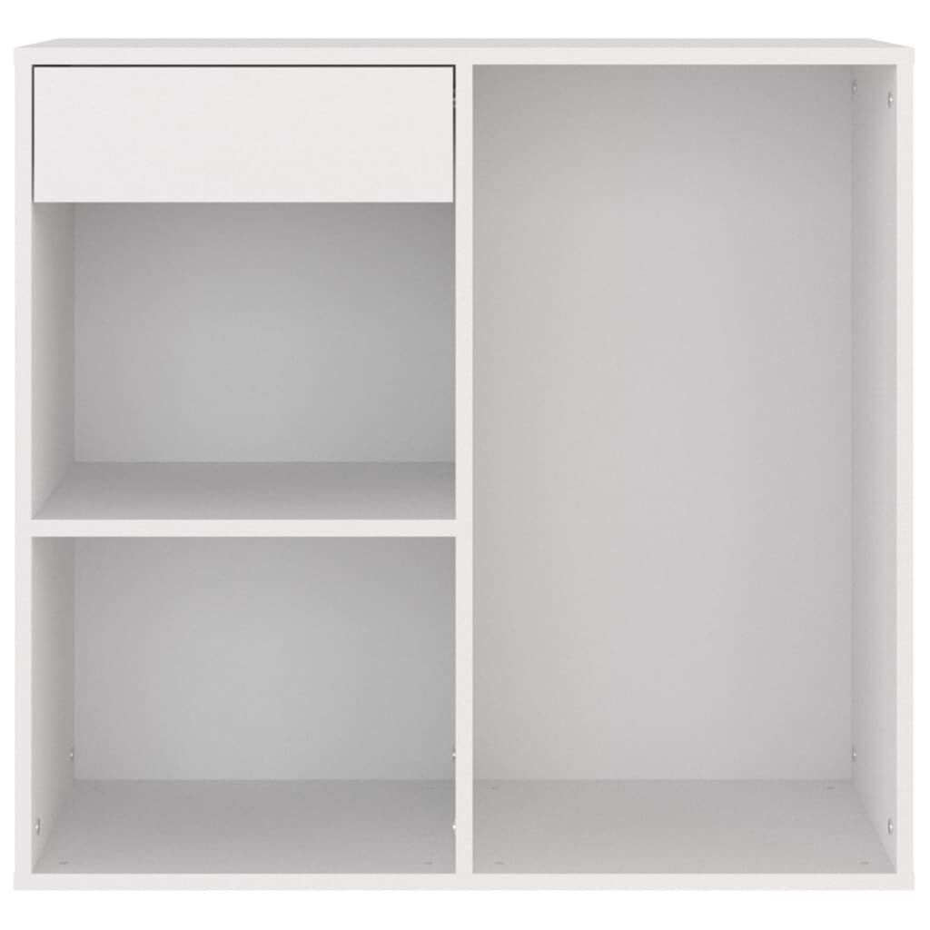 Cosmeticakast Bewerkt Hout Wit 80x40x75 cm - 57% Korting!