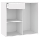 Cosmeticakast Bewerkt Hout Wit 80x40x75 cm - 57% Korting!