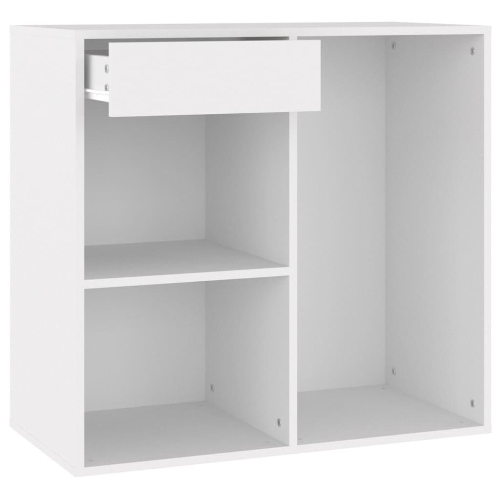 Cosmeticakast Bewerkt Hout Wit 80x40x75 cm - 57% Korting!