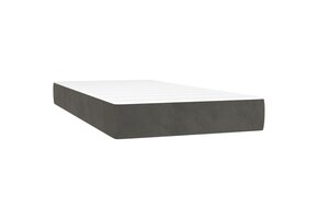 Pocketveringmatras Donkergrijs Fluweel 100x200x20 cm - 43% Korting