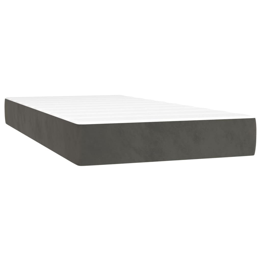 vidaXL Pocketveringmatras 100x200x20 cm Donkergrijs - 30% Korting