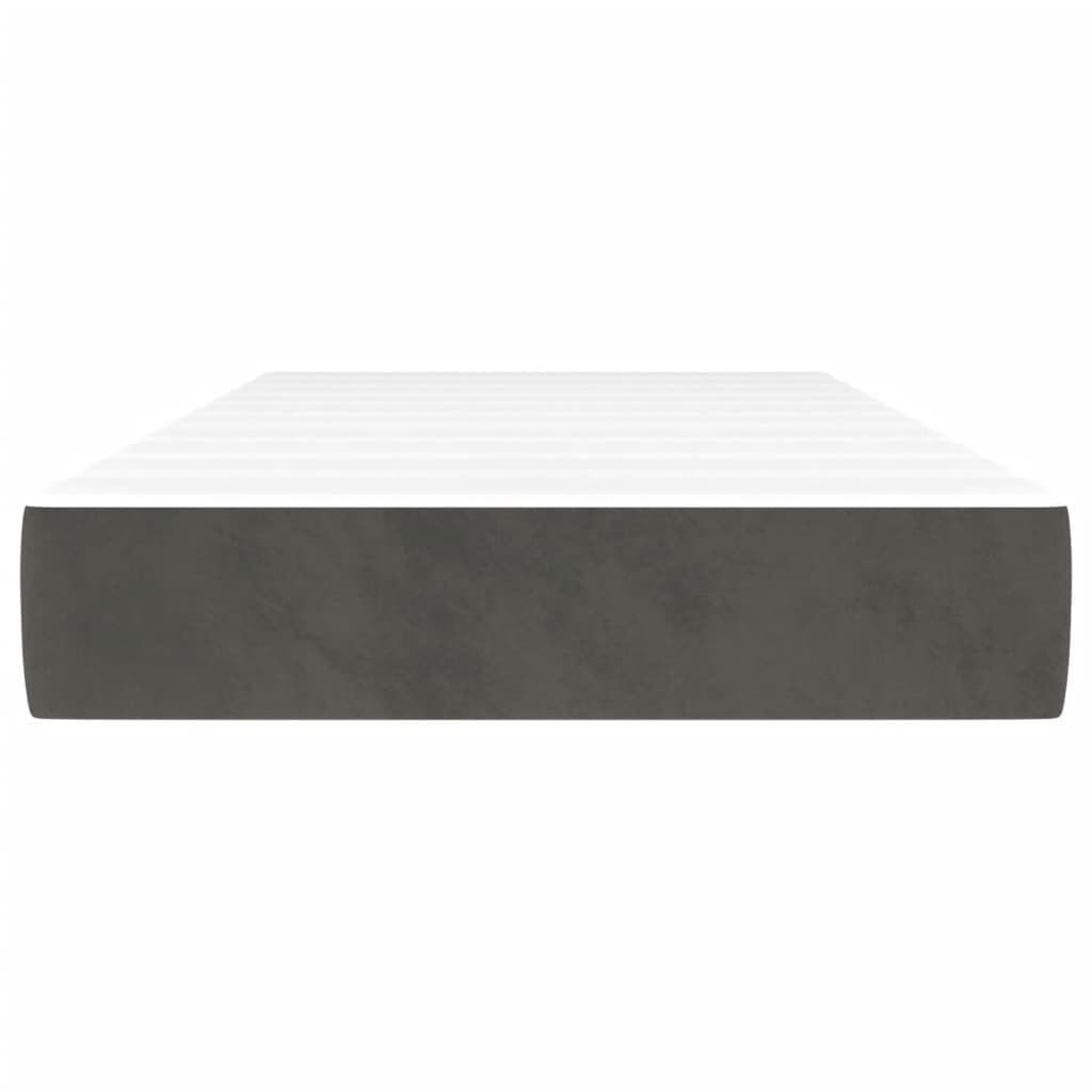 vidaXL Pocketveringmatras 100x200x20 cm Donkergrijs - 30% Korting