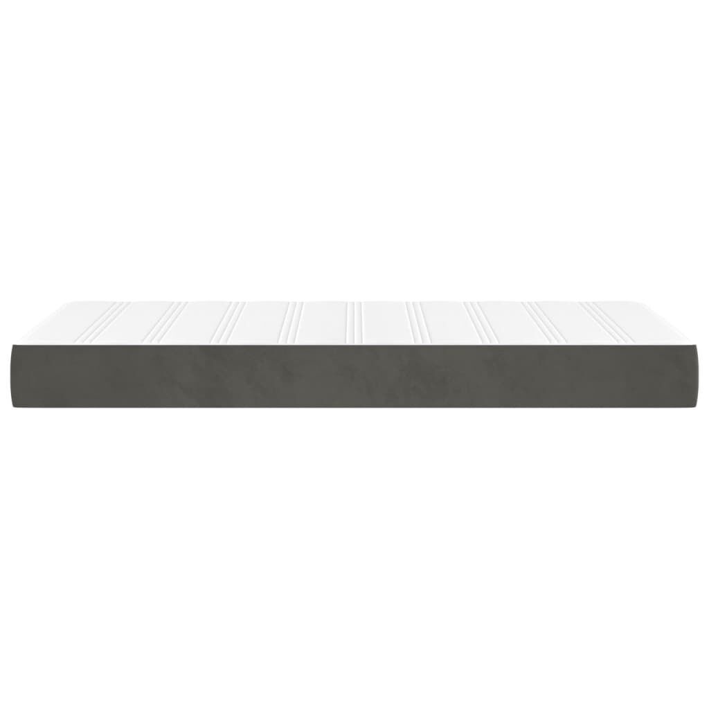 vidaXL Pocketveringmatras 100x200x20 cm Donkergrijs - 30% Korting