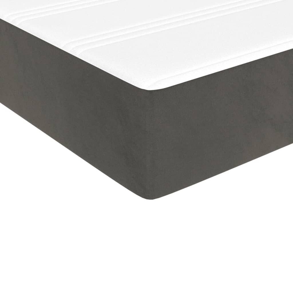 vidaXL Pocketveringmatras 100x200x20 cm Donkergrijs - 30% Korting