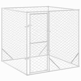 vidaXL Hondenkennel Buiten 2x2x2m Gegalvaniseerd Staal Zilver - 34% Korting!