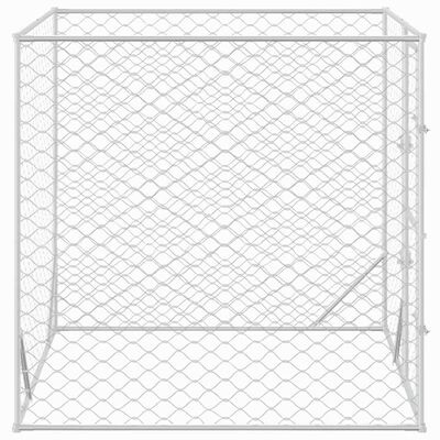 vidaXL Hondenkennel Buiten 2x2x2m Gegalvaniseerd Staal Zilver - 34% Korting!
