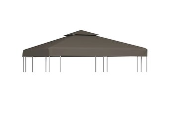vidaXL Prieeldak Taupe 3x3m 2-laags 310 g/m² - 34% Korting