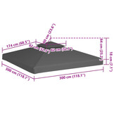 vidaXL Prieeldak Taupe 3x3m 2-laags 310 g/m² - 34% Korting