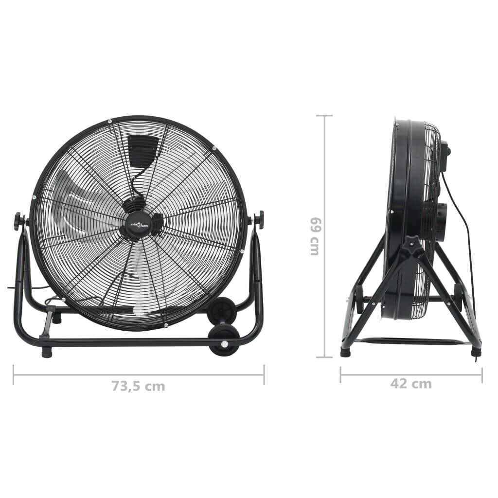 Industriële Trommelventilator 172,5 W 60 cm Zwart - 34% Korting