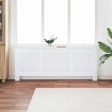 vidaXL Verstelbare Radiatorombouw Wit 205 cm MDF - 34% Korting