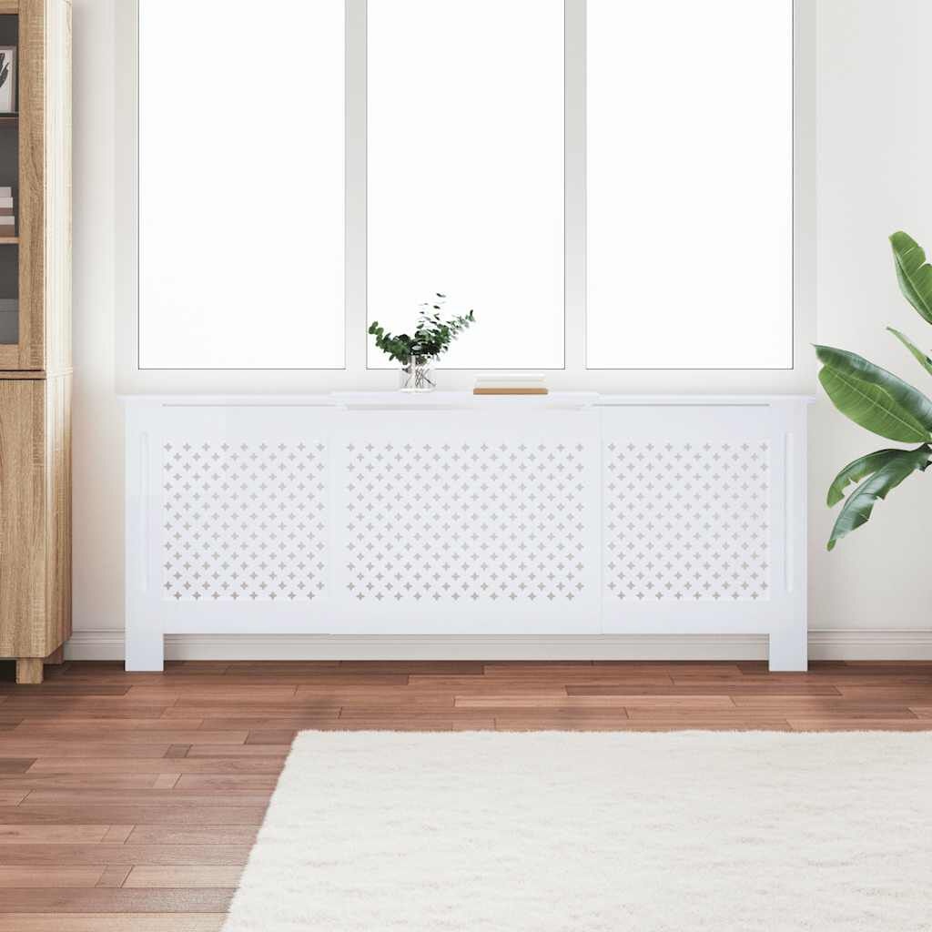 vidaXL Verstelbare Radiatorombouw Wit 205 cm MDF - 34% Korting