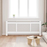 vidaXL Verstelbare Radiatorombouw Wit 205 cm MDF - 34% Korting