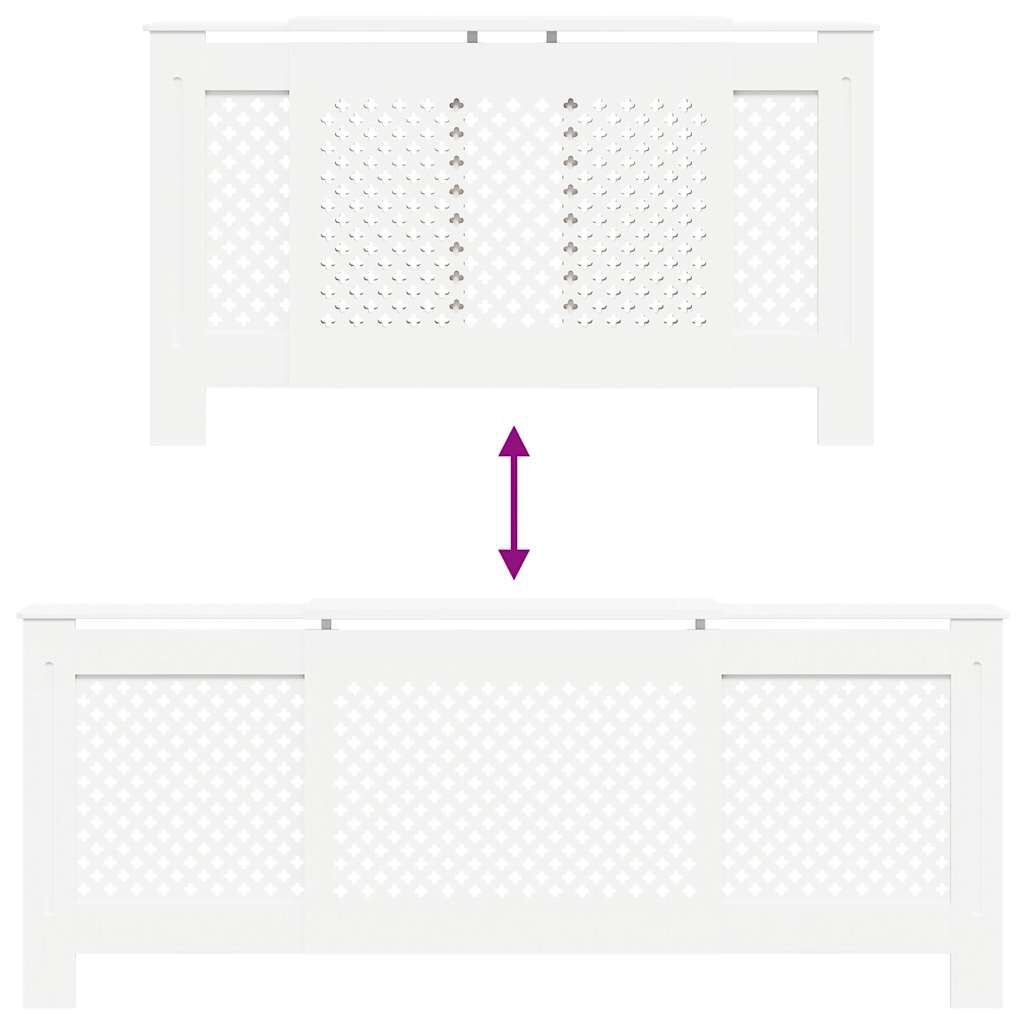 vidaXL Verstelbare Radiatorombouw Wit 205 cm MDF - 34% Korting