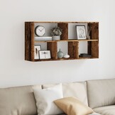 VidaXL Wandschap 100x25x50 cm Oud Houtkleurig Bewerkt Hout - 33% Korting