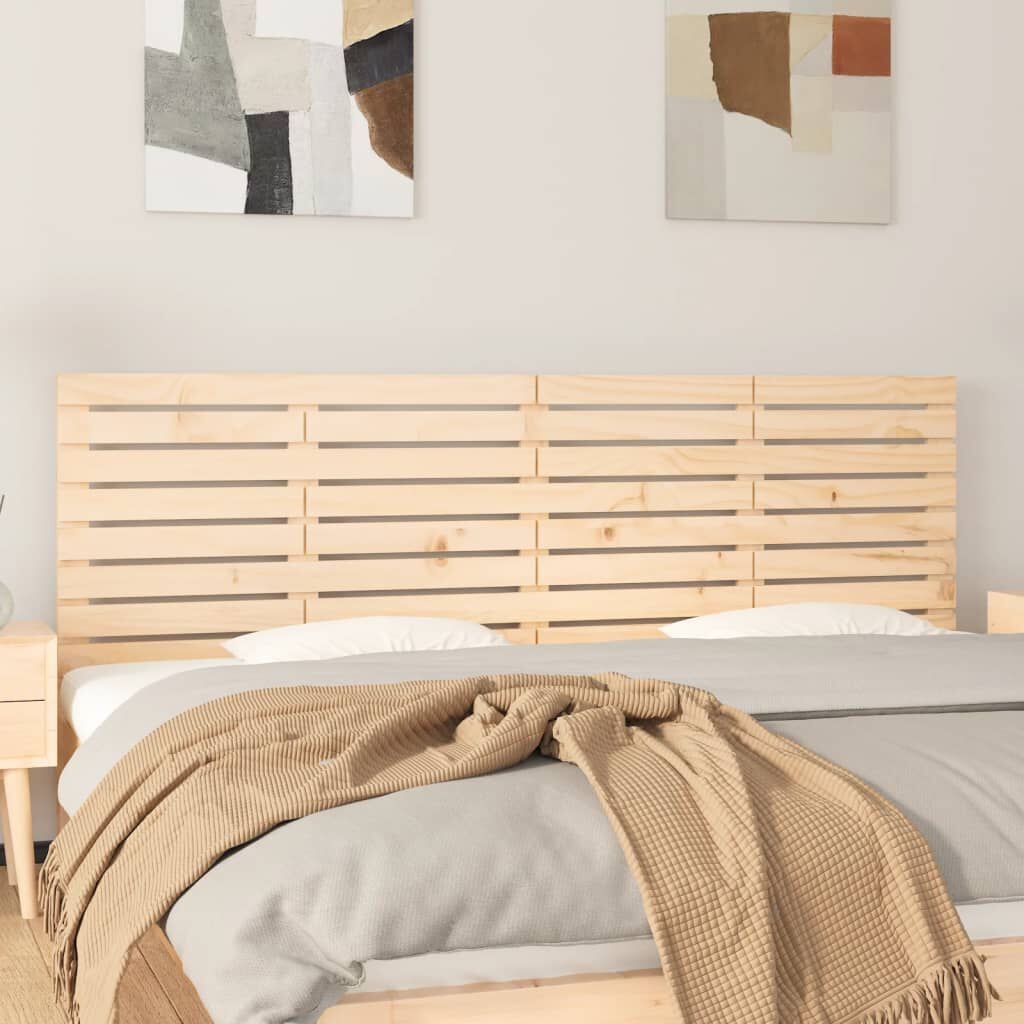 vidaXL Hoofdbord Wandmontage Grenenhout 206x3x63 cm - 53% Korting