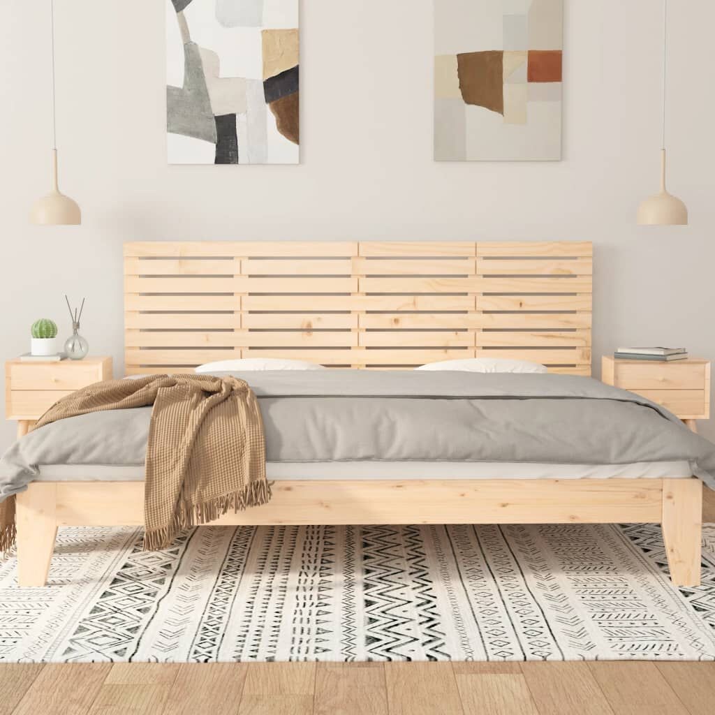 vidaXL Hoofdbord Wandmontage Grenenhout 206x3x63 cm - 53% Korting